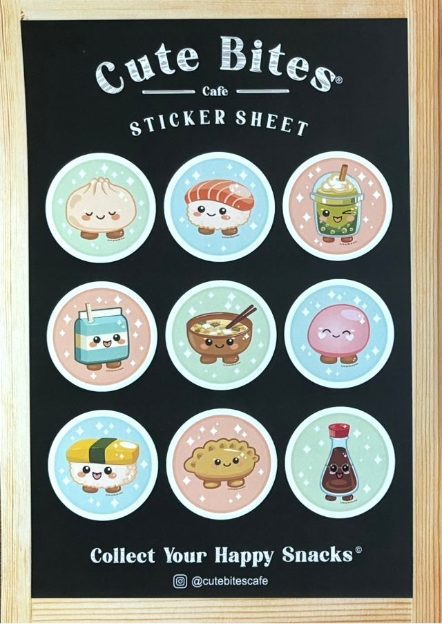 Cute Bites® Characters Sticker Sheets x5