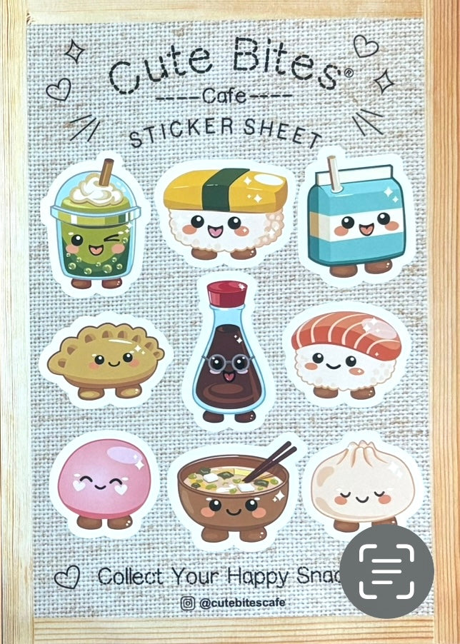 Cute Bites® Characters Sticker Sheets x5