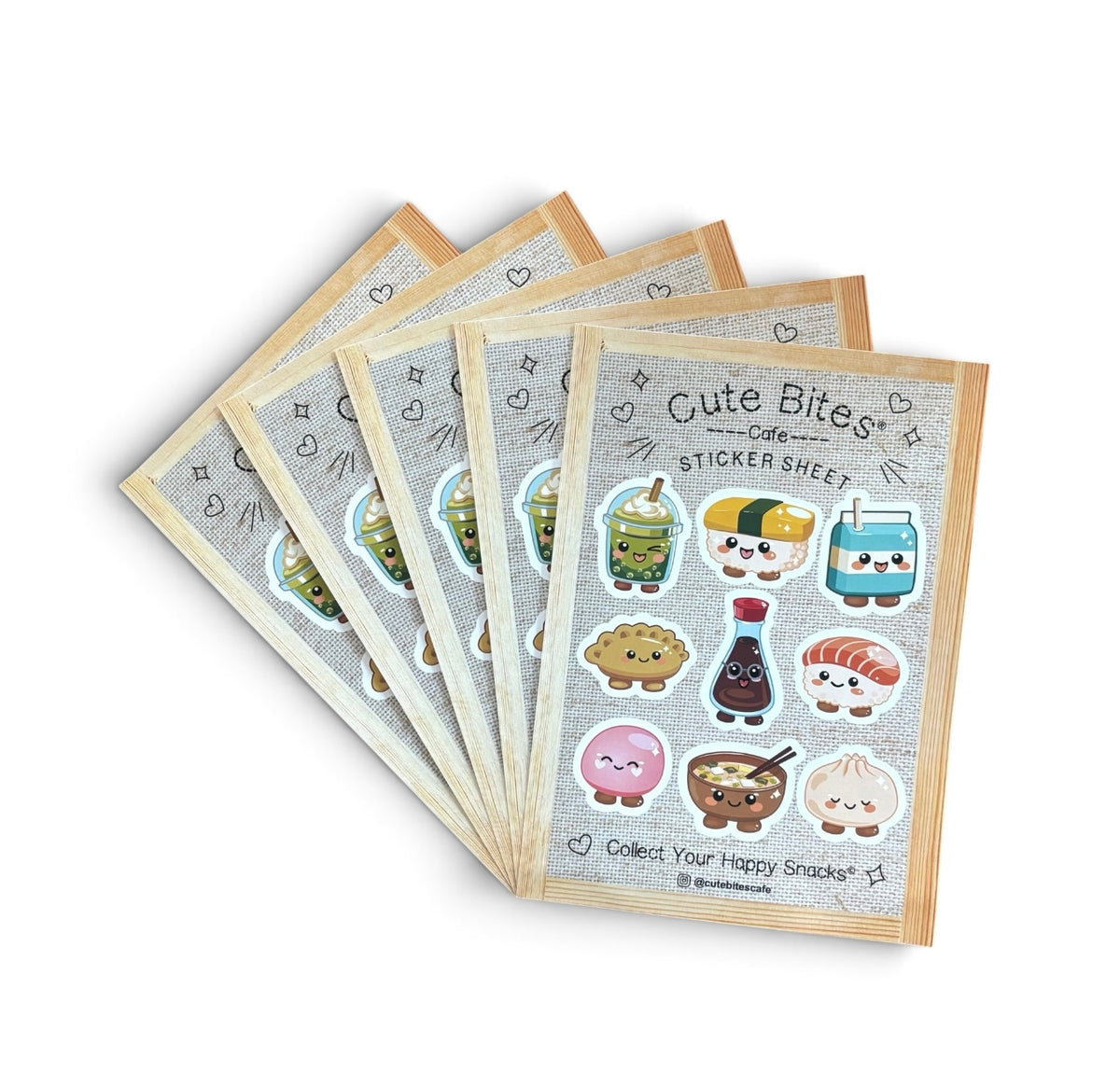 Cute Bites® Characters Sticker Sheets x5